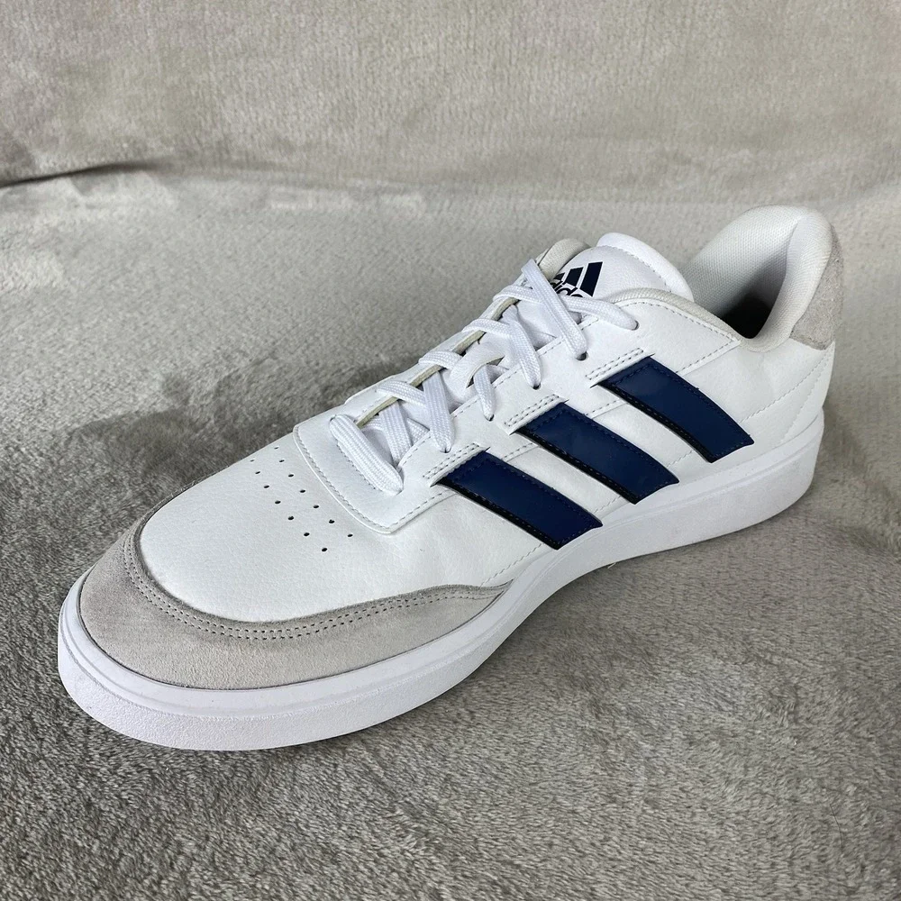 adidas CourtBlock Mens Shoes Size 12 White Black Sneaker Tennis Pickleball NEW